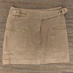 Michael Kors brushed cotton brown miniskirt